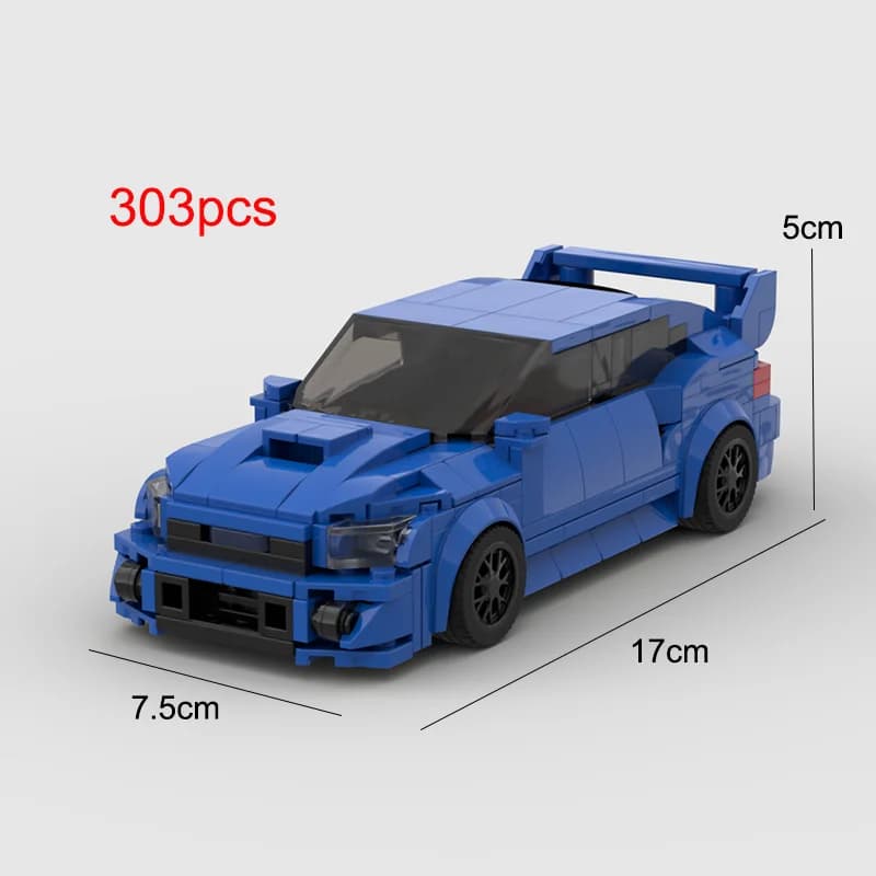MOC Subaru WRX STI – klocki 303 elementy, legendarny, sportowy model do składania
