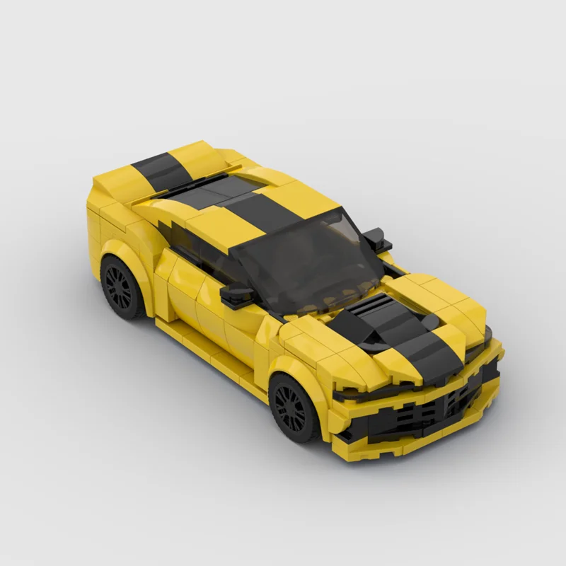 MOC Chevrolet Camaro – zestaw klocków do budowy kultowego, sportowego auta. Realistyczny wygląd, trwałe elementy, idealny dla kolekcjonerów i fanów motoryzacji