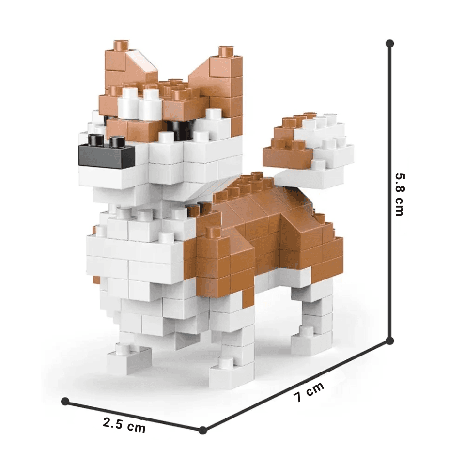 Mini psy z klocków do budowania – różne warianty ras. Spokojna zabawa, sympatyczna figurka i dobry pomysł na drobny prezent.