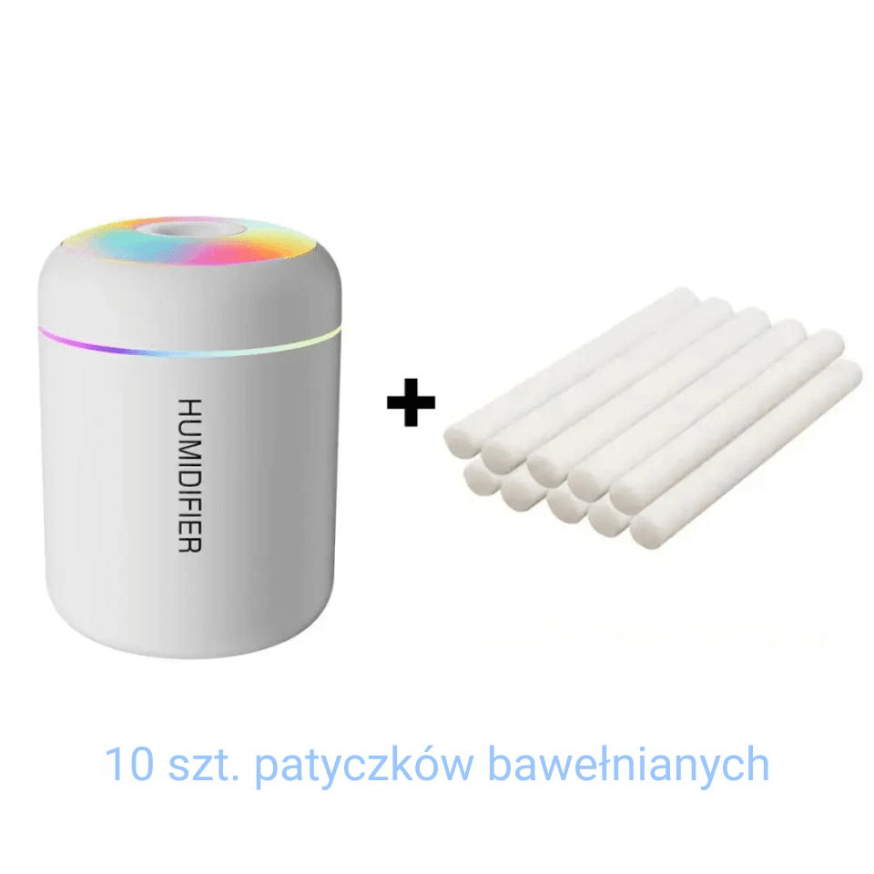 Mini dyfuzor zapachowy 180 ml na USB. Kompaktowy, prosty w obsłudze, do domu, biura i samochodu; sprawdzi się także jako prezent.