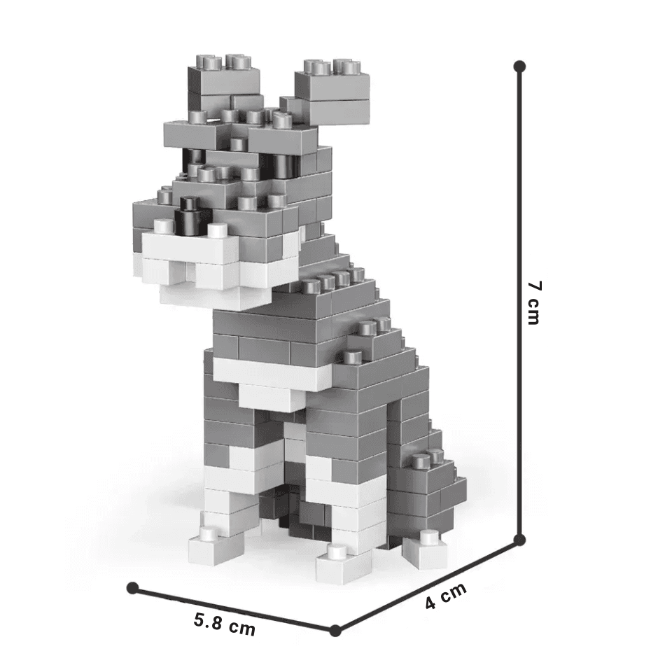 Mini psy z klocków do budowania – różne warianty ras. Spokojna zabawa, sympatyczna figurka i dobry pomysł na drobny prezent.