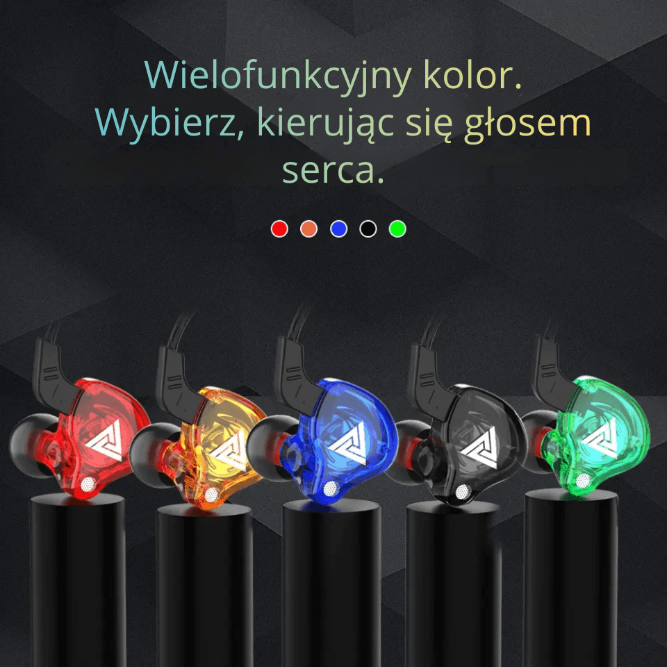 Słuchawki dokanałowe QKZ AK6 – proste, lekkie i wygodne, z wyraźnym basem do codziennego słuchania muzyki, filmów i gier.
