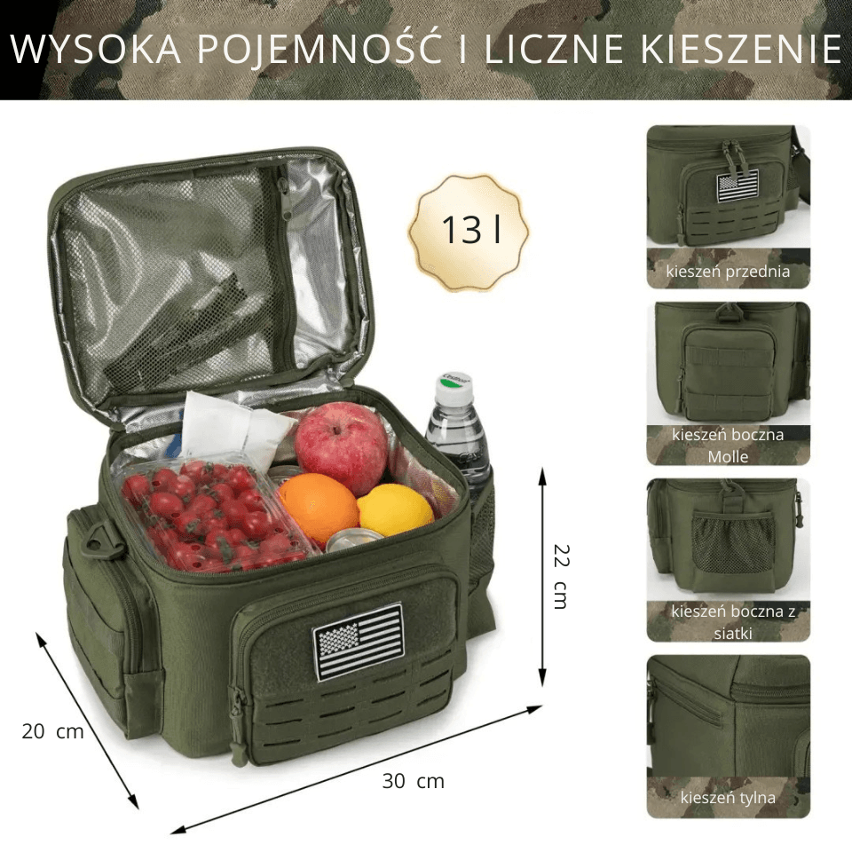 Wytrzymały lunch box termiczny do pracy, treningu i outdooru.