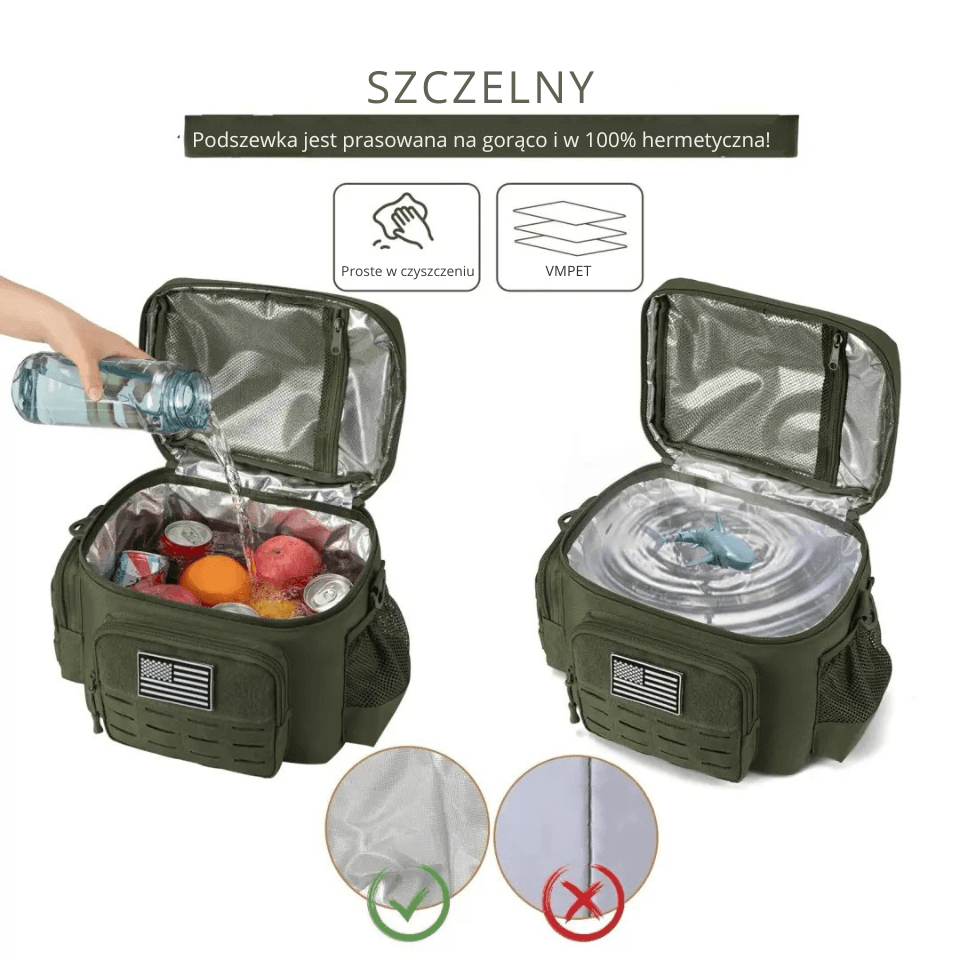 Wytrzymały lunch box termiczny do pracy, treningu i outdooru.