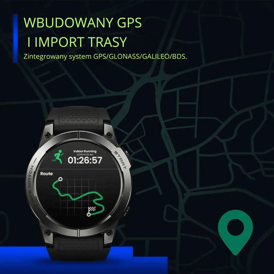 Zeblaze Stratos 3 Pro to smartzegarek z ekranem AMOLED 1.43", GPS i rozmowami Bluetooth. Wygodny do treningu i na co dzień, także jako bezpieczny prezent.