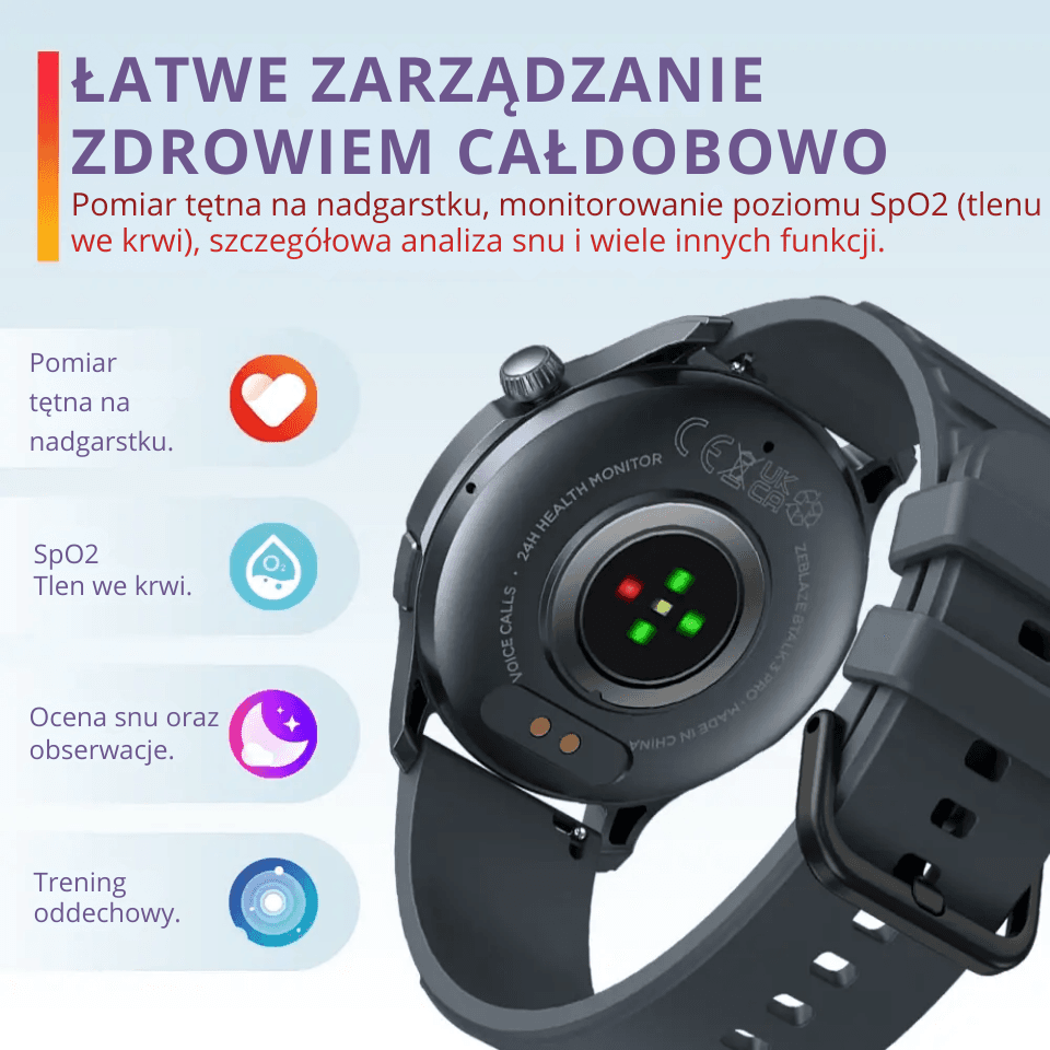 Zeblaze BTalk 3 Plus to prosty smartwatch z ekranem AMOLED i rozmowami Bluetooth. Wygodny na co dzień, także jako bezpieczny wybór na prezent.