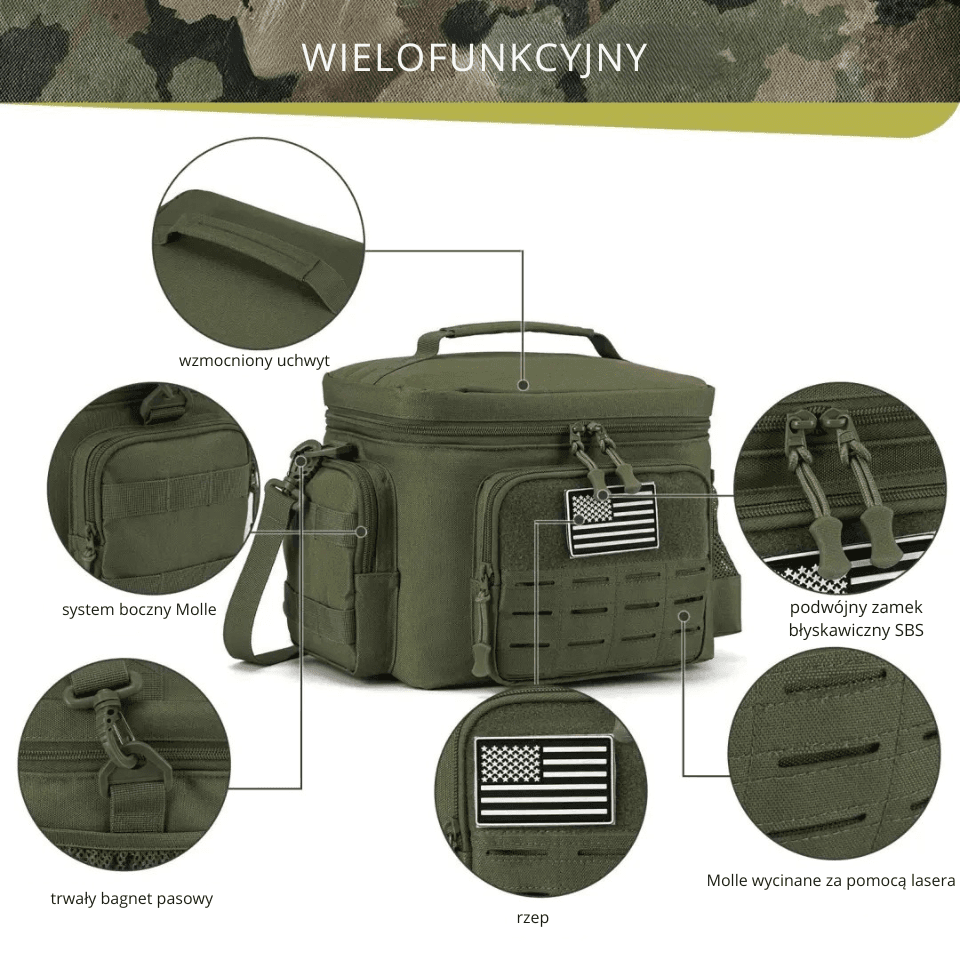 Wytrzymały lunch box termiczny do pracy, treningu i outdooru.